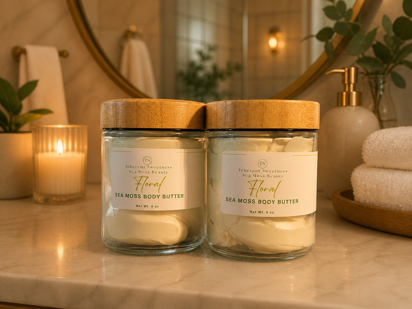 Floral Sea Moss Body Butter - Luxurious Natural Moisturizer