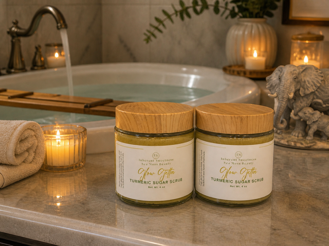 Glow Getta Turmeric Sugar Scrub - Brightening Exfoliating Scrub