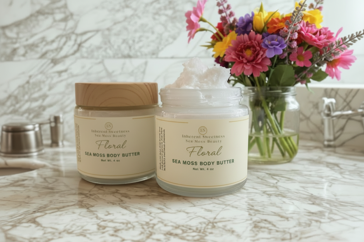 Floral Sea Moss Body Butter - Luxurious Natural Moisturizer
